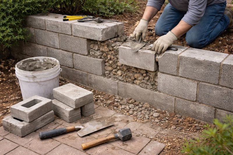 Block Wall Repair in Caledonia, MI