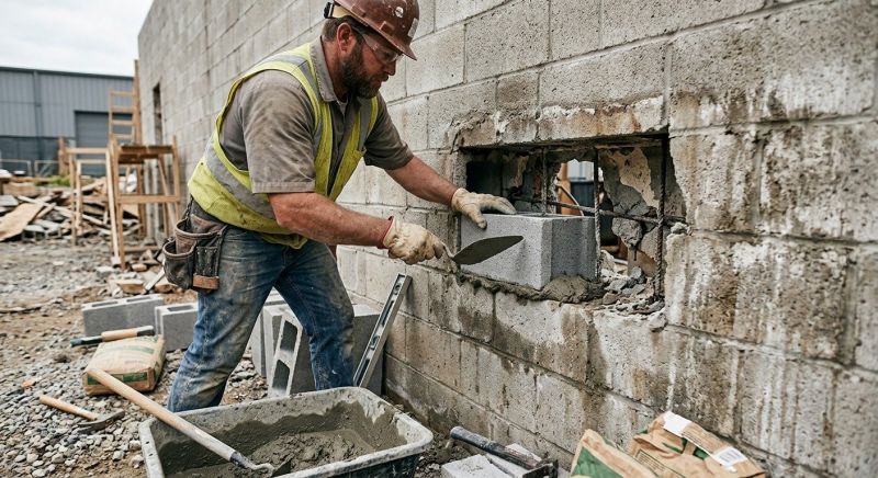 Block Wall Repair in Cedar Springs, MI