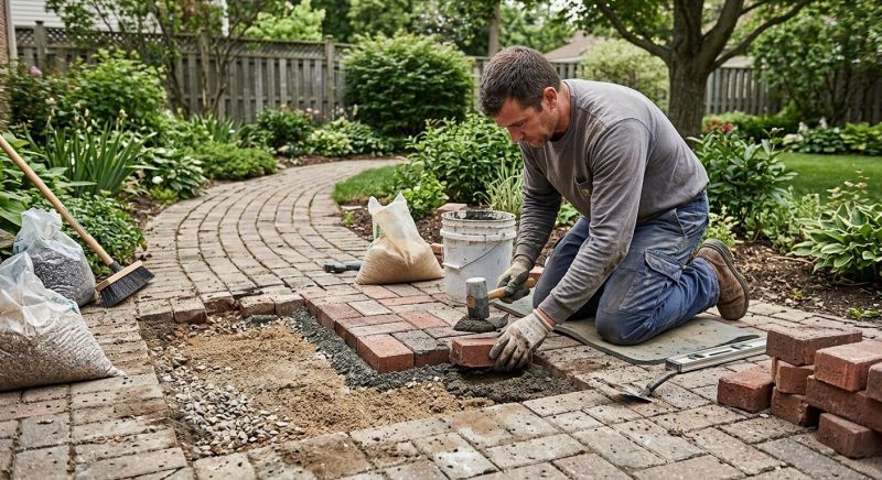 Brick Hardscape Repair in Grand Rapids, MI