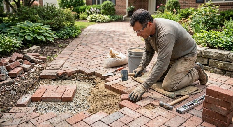 Brick Hardscape Repair in Grand Rapids, MI