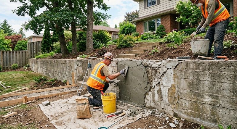 Brick Retaining Wall Repair in Grand Rapids, MI