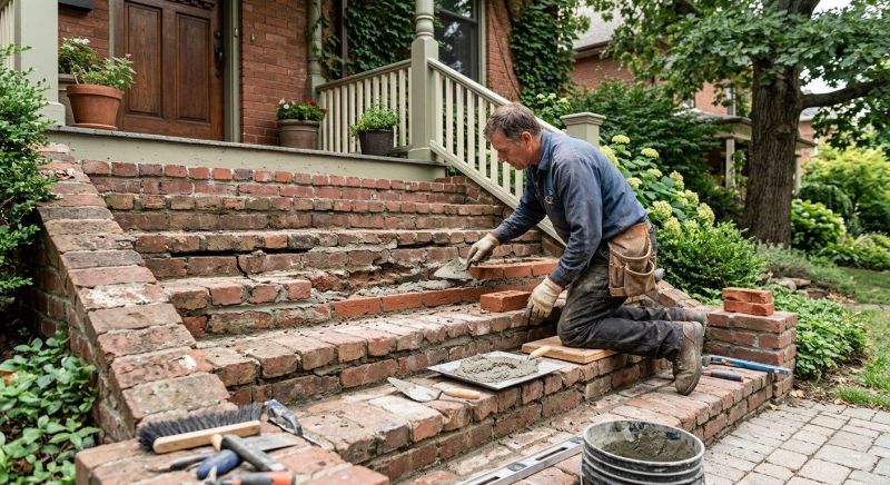 Brick Stairs Repair in Cedar Springs, MI