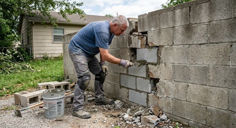 Concrete Block Repair in Rockford, MI
