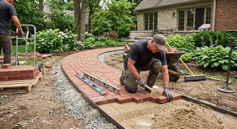 Brick Hardscape Installation project example