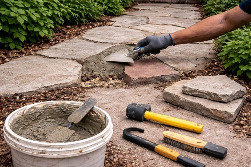 Stone Walkway Repair in Grand Rapids, MI