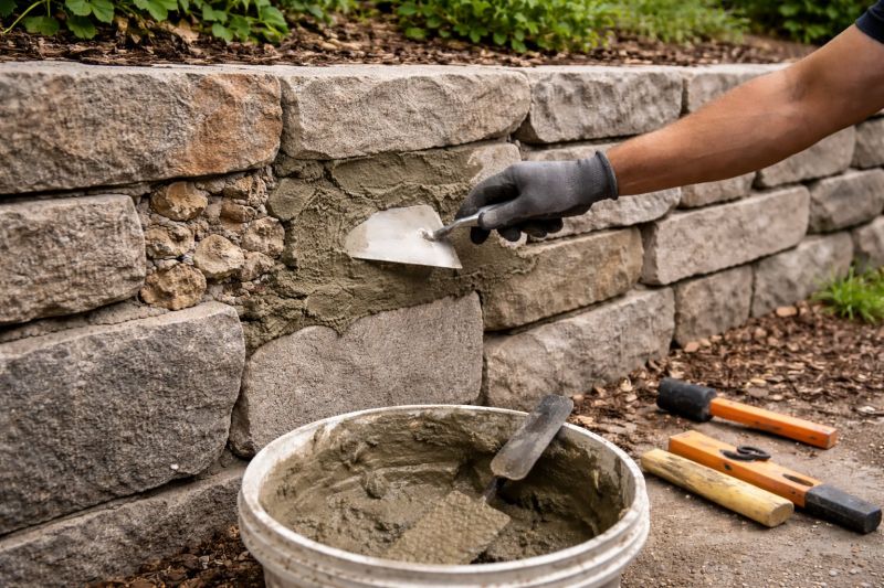 Stone Wall Repair in Wyoming, MI